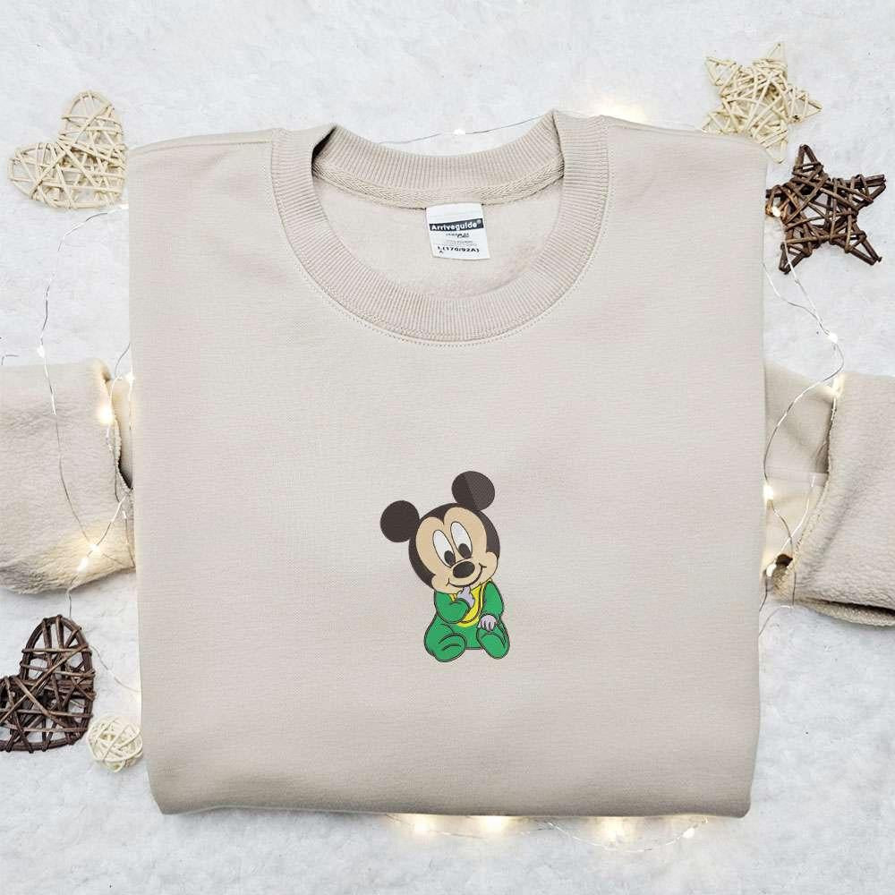 Baby Mickey Mouse Embroidered Shirt Disney Characters Embroidered Hoodie Best Gift Idea