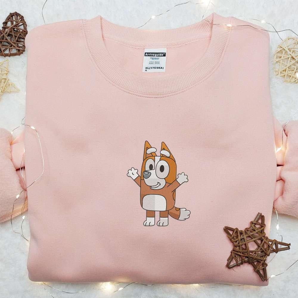 Bingo Embroidered Shirt Bluey Cartoon Embroidered Hoodie Best Gift Idea