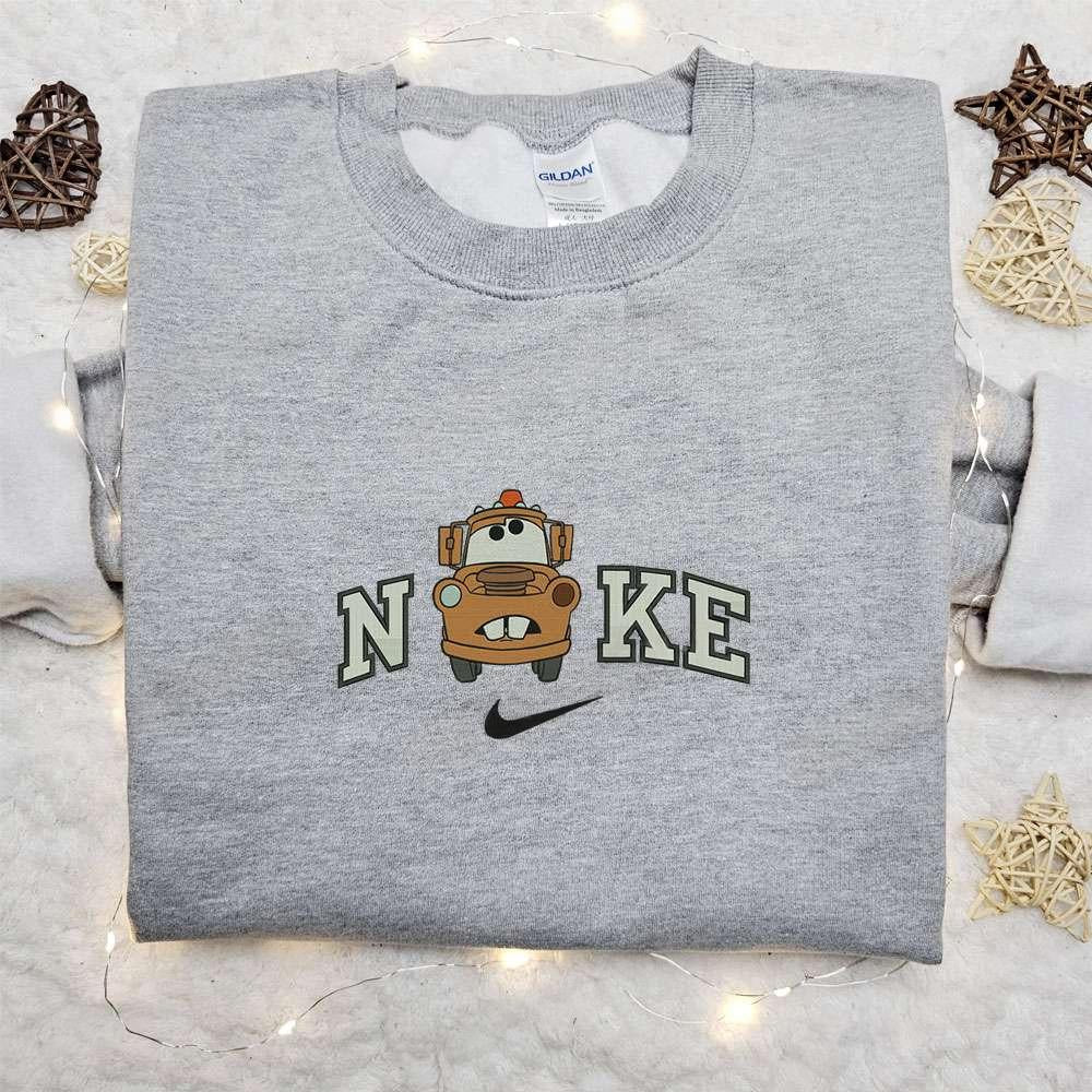 Nike X Tow Mater Cars Embroidered Shirt Pixar Cars Disney Best Gift Idea For Family