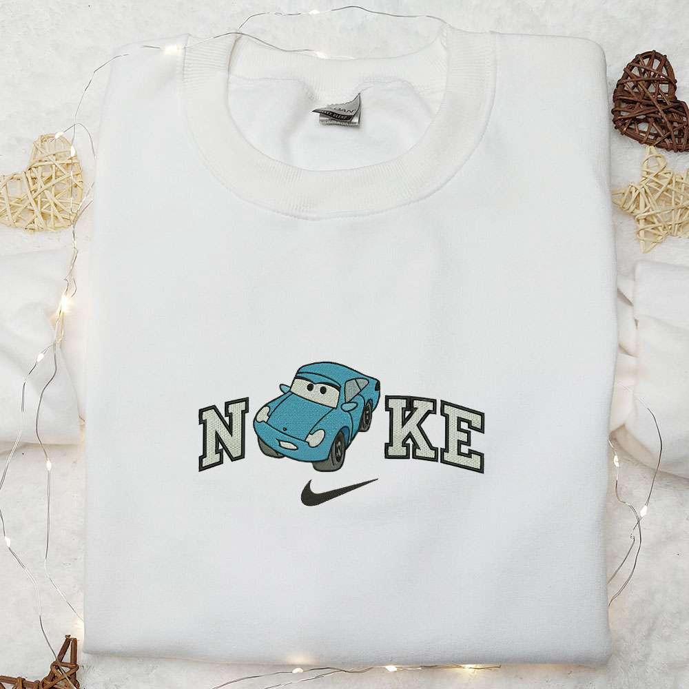 Nike X Strip Weathers Cars Embroidered Sweatshirt Disney Pixar Cars Embroidered Hoodie Custom Nike Embroidered T Shirt