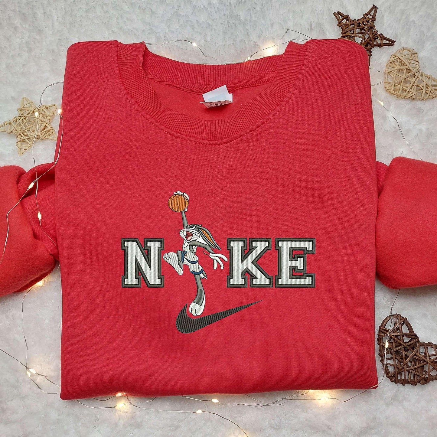 Bugs Bunny Basketball x Nike Embroidered Shirt Custom Nike Embroidered Shirt Looney Tunes and Merrie Melodies Embroidered Shir