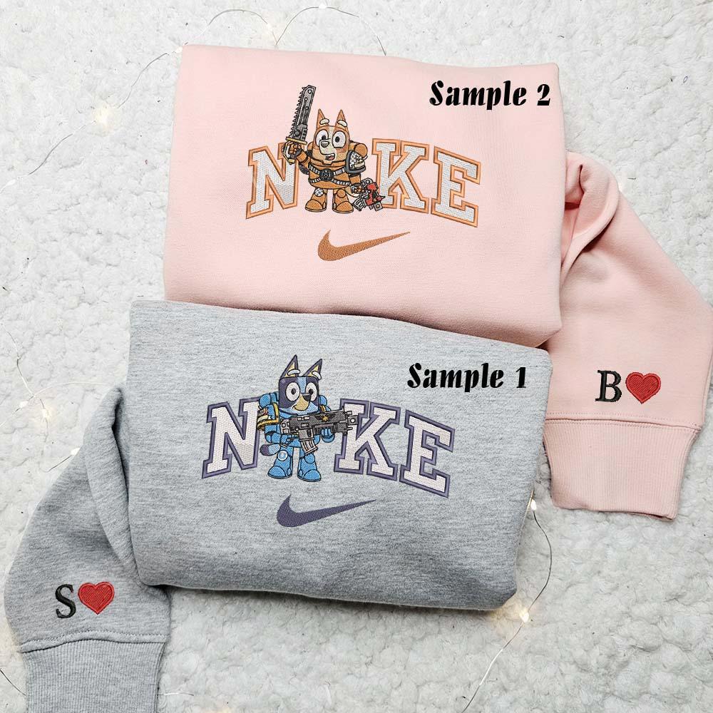 Bingo And Bluey Star Wars Cartoon Embroidered Couples Shirts Best Gift For Lover