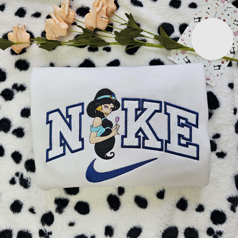 Jasmine Princess Disney Characters Embroidered Shirt