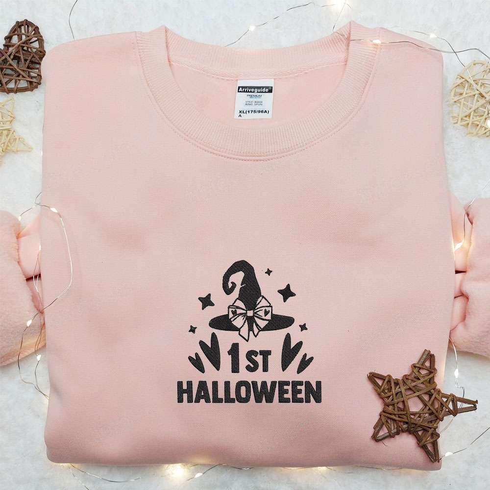 1st Halloween Embroidered Sweatshirt Halloween Embroidered Hoodie Best Gifts For Family