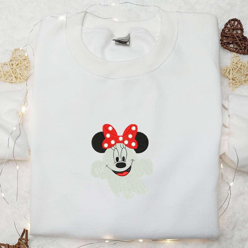 Boo Minnie Embroidered Shirt Disney Halloween Embroidered Shirt Best Halloween Gift Ideas