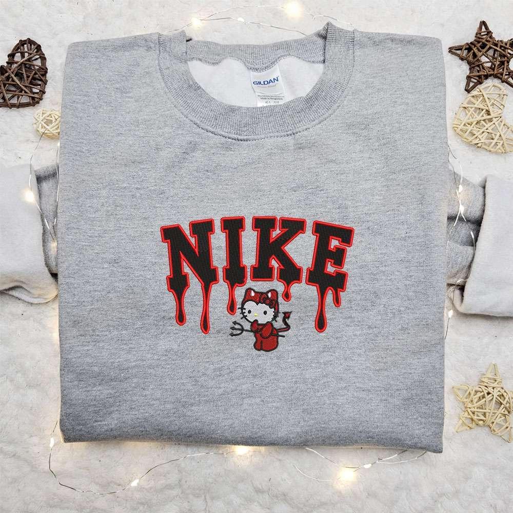 Devil Hello Kitty Embroidered Shirt Best Halloween Gifts Ideas