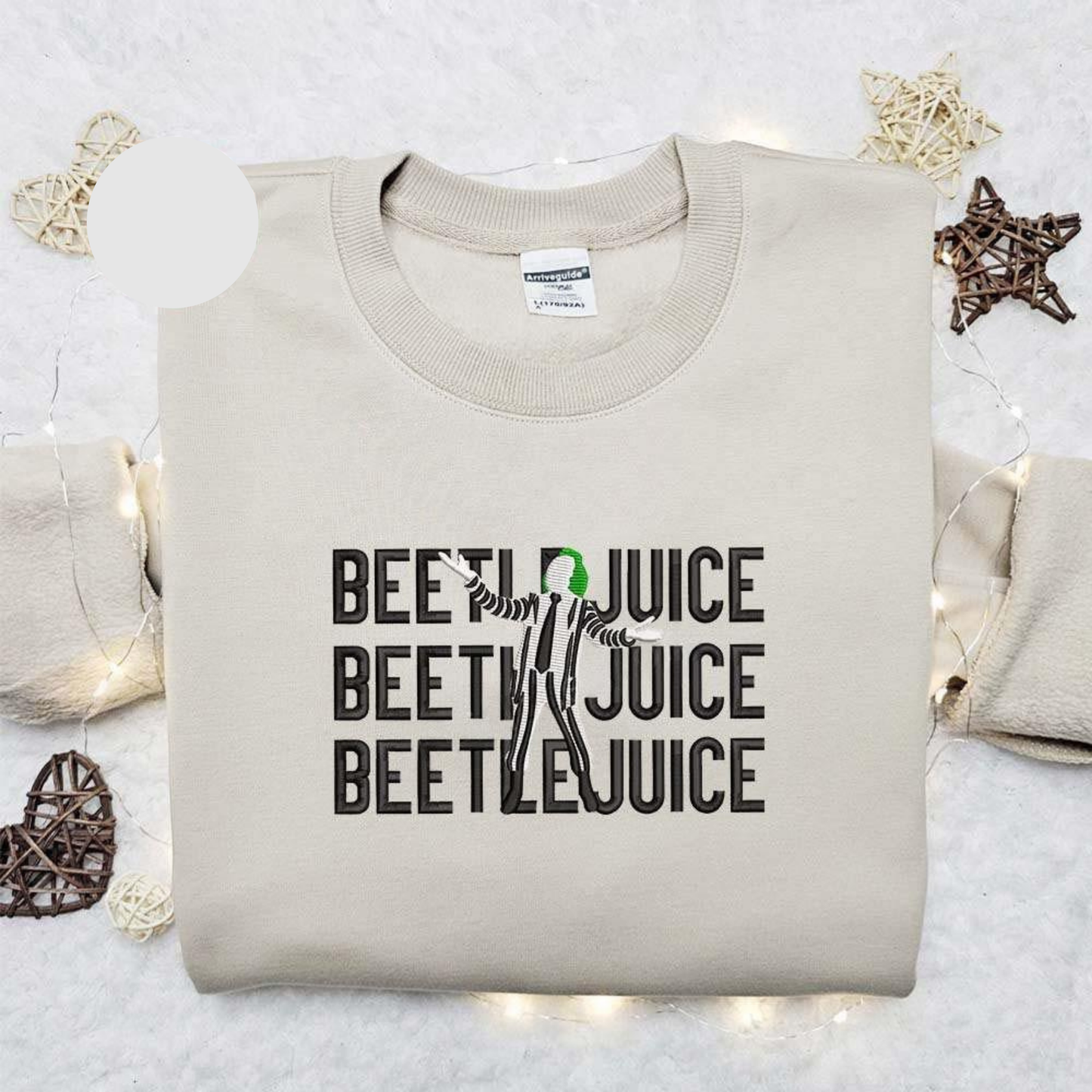 Beetlejuice Triple Name Halloween Embroidered Shirt
