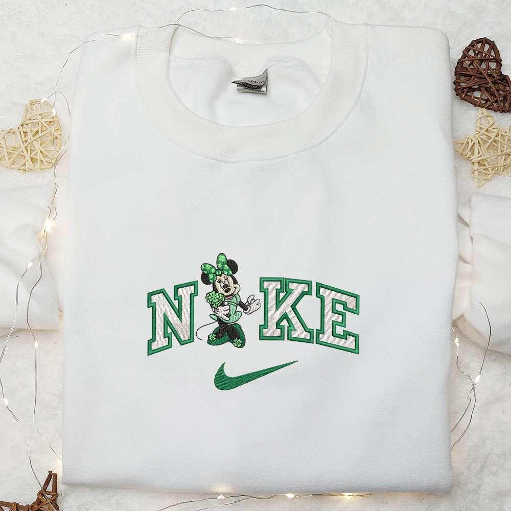 Nike x Patrick Balloon Minnie Embroidered Hoodie Disney Characters Embroidered Hoodie St Patricks Day Embroidered Hoodie