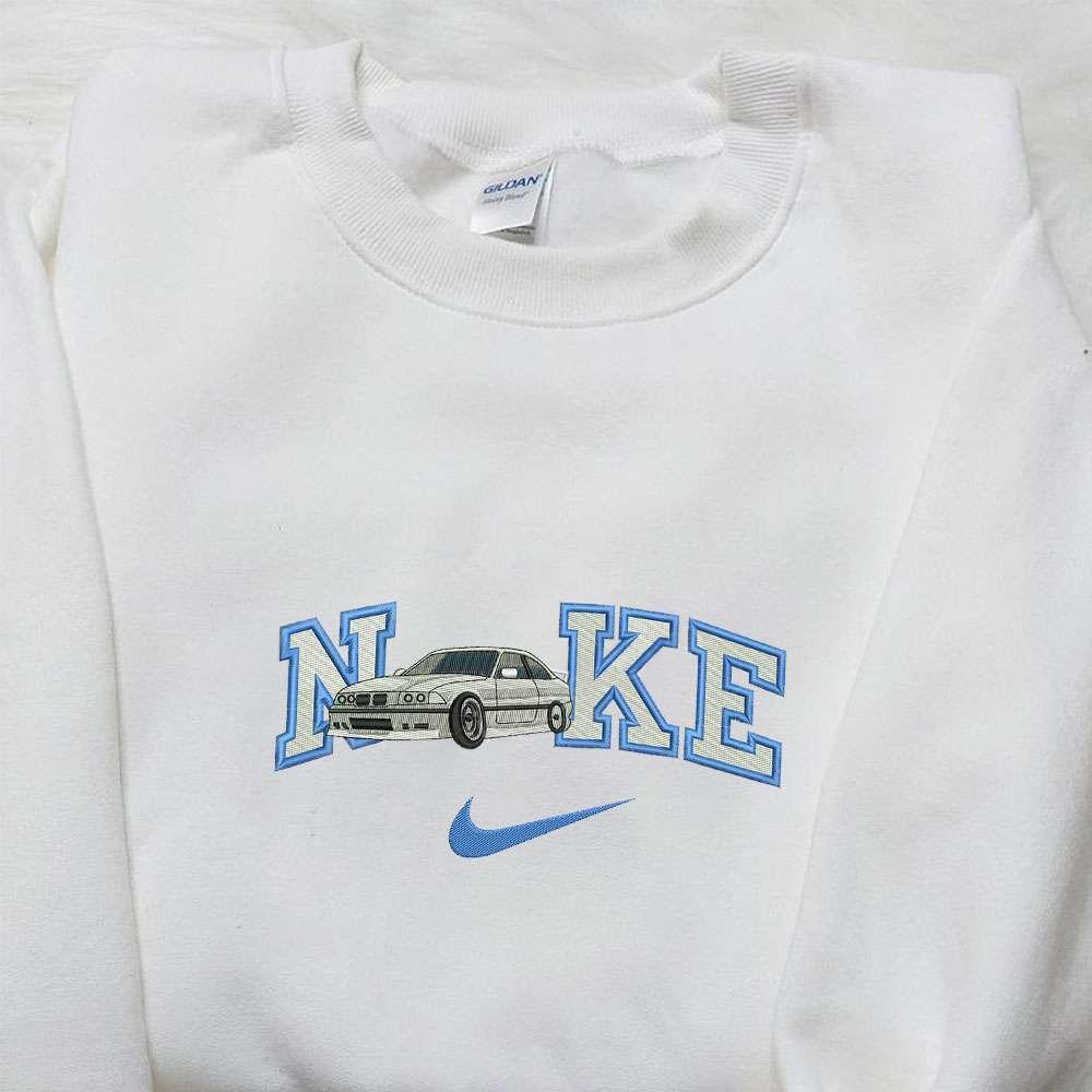 Grey Car x Nike Embroidered Shirt Transportations Embroidered Hoodie Best Gift Ideas