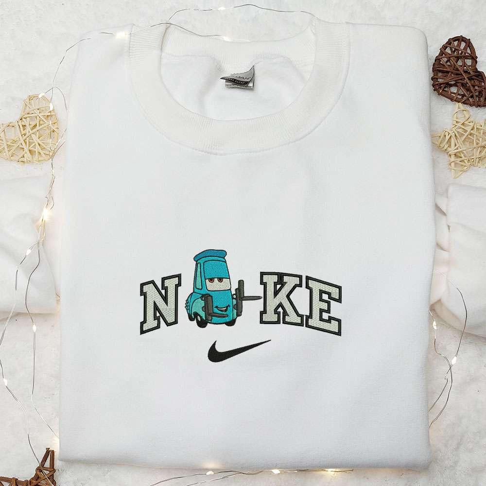Nike x Guido Cars Pixar Embroidered Sweatshirt Disney Pixar Cars Embroidered Hoodie Custom Nike Embroidered T shirt