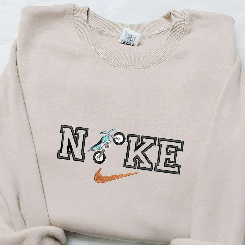Motorcycle x Nike Embroidered Shirt Nike Inpired Embroidered T shirt Best Gift Ideas for Family