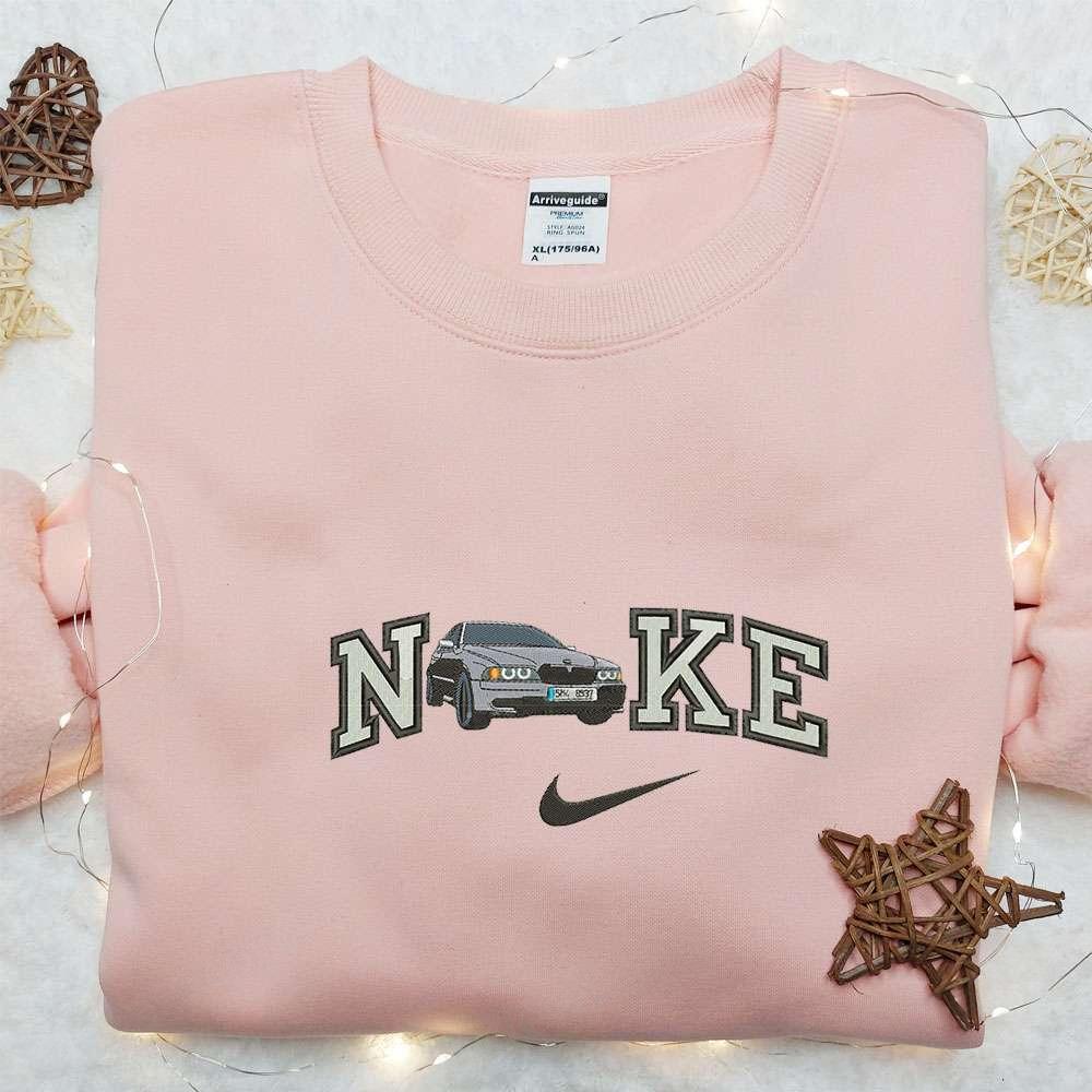 Car x Nike Embroidered Sweatshirt Transportations Embroidered Hoodie Nike Inspired Embroidered Shirt