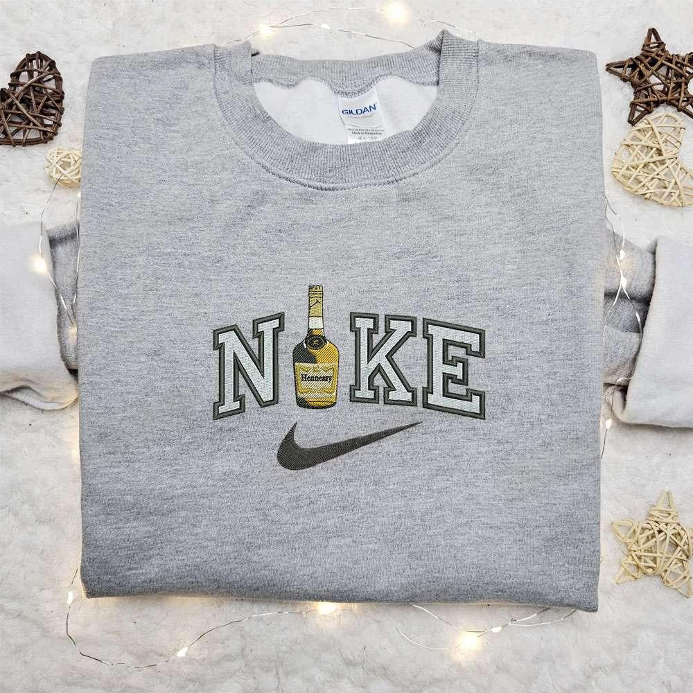 Hennessy x Nike Embroidered Shirt Nike Inspired Embroidered Shirt Best Gift for Him
