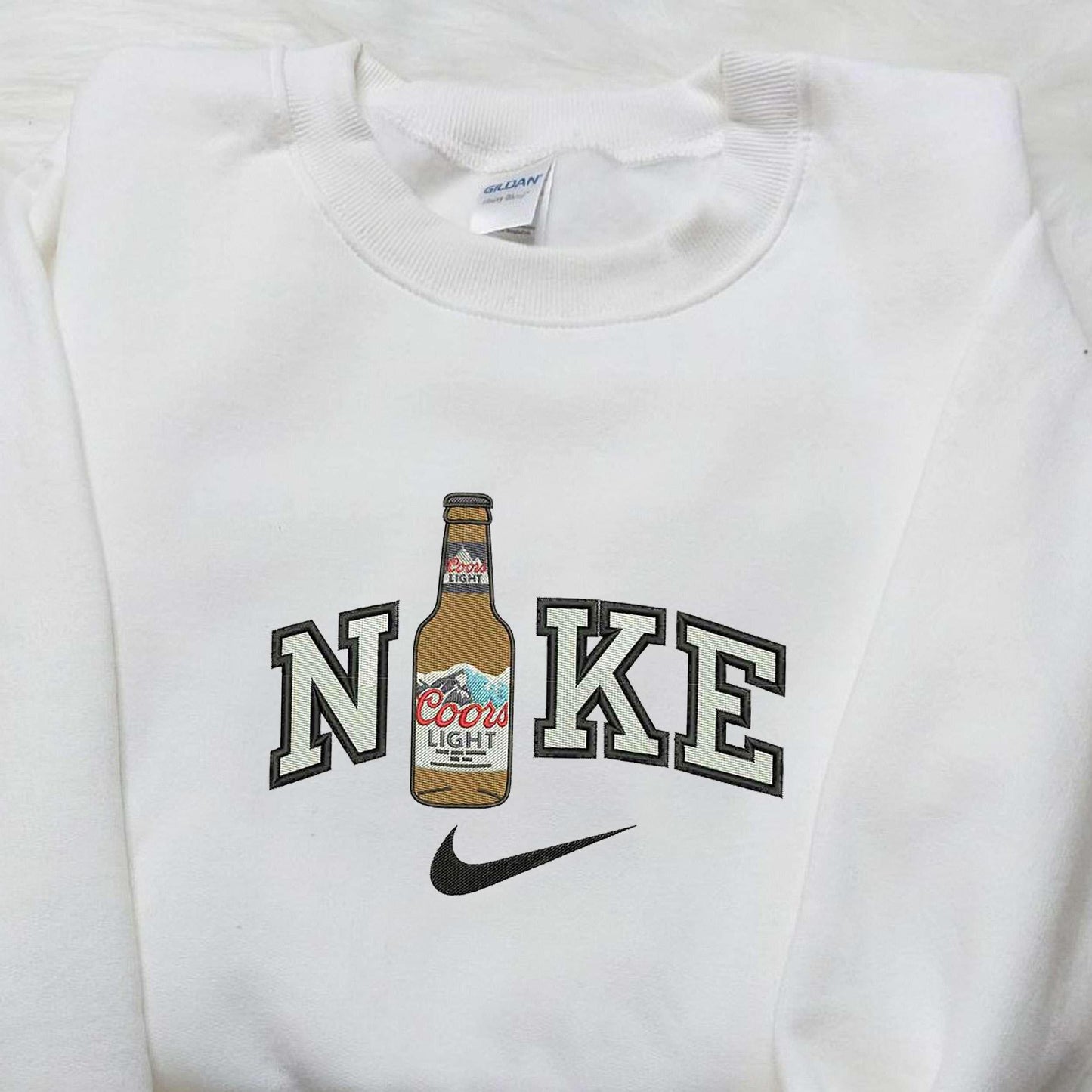 Coor Bottle x Nike Embroidered Shirt Beer Embroidered Shirt Custom Nike Embroidered Shirt 4