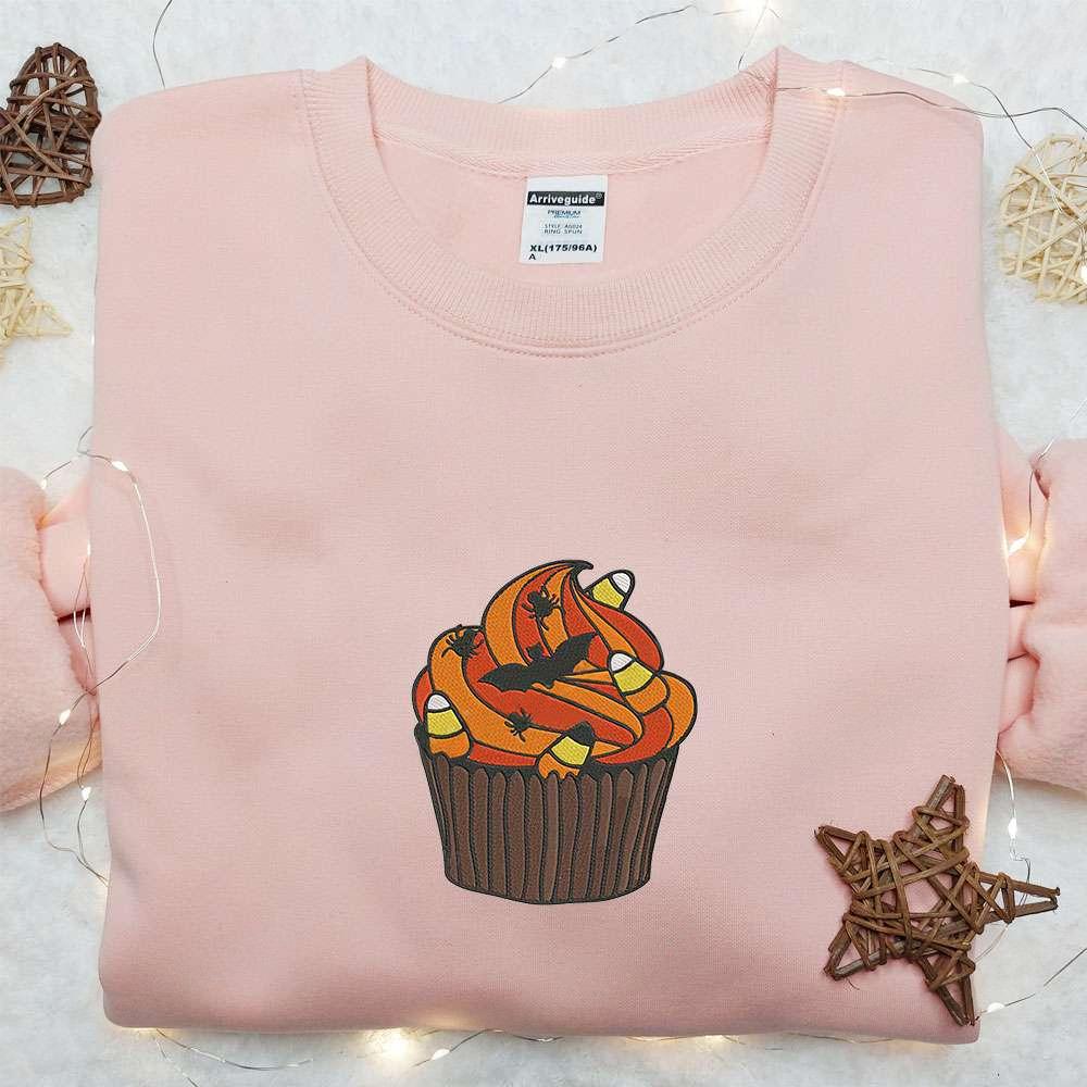 Halloween Cupcake Embroidered Sweatshirt Halloween Embroidered Hoodie Best Halloween Gift Ideas