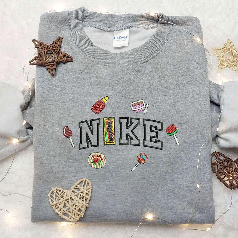 Foods x Nike Embroidered Shirt Favorite Food Embroidered Shirt Nike Inspired Embroidered Shirt