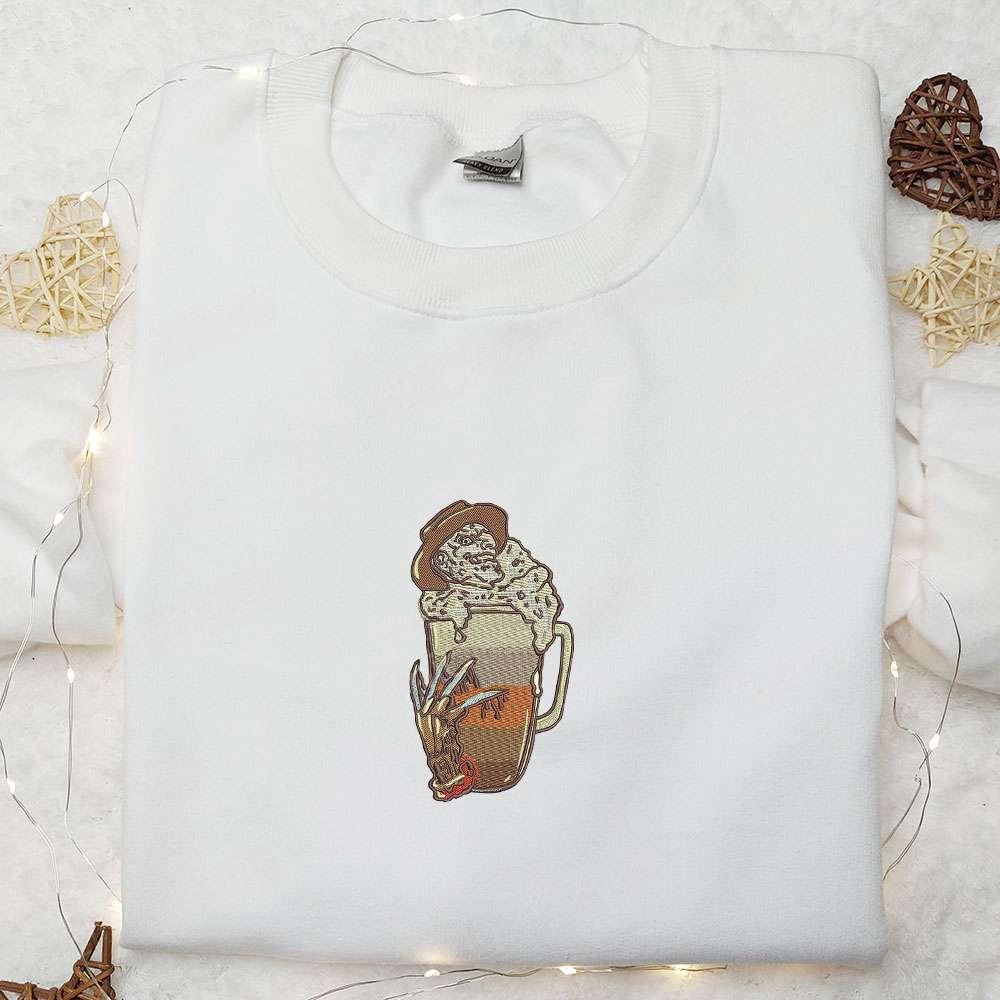 Horror Latte Embroidered Shirt Halloween Embroidered Shirt Best Halloween Gifts for Family 1