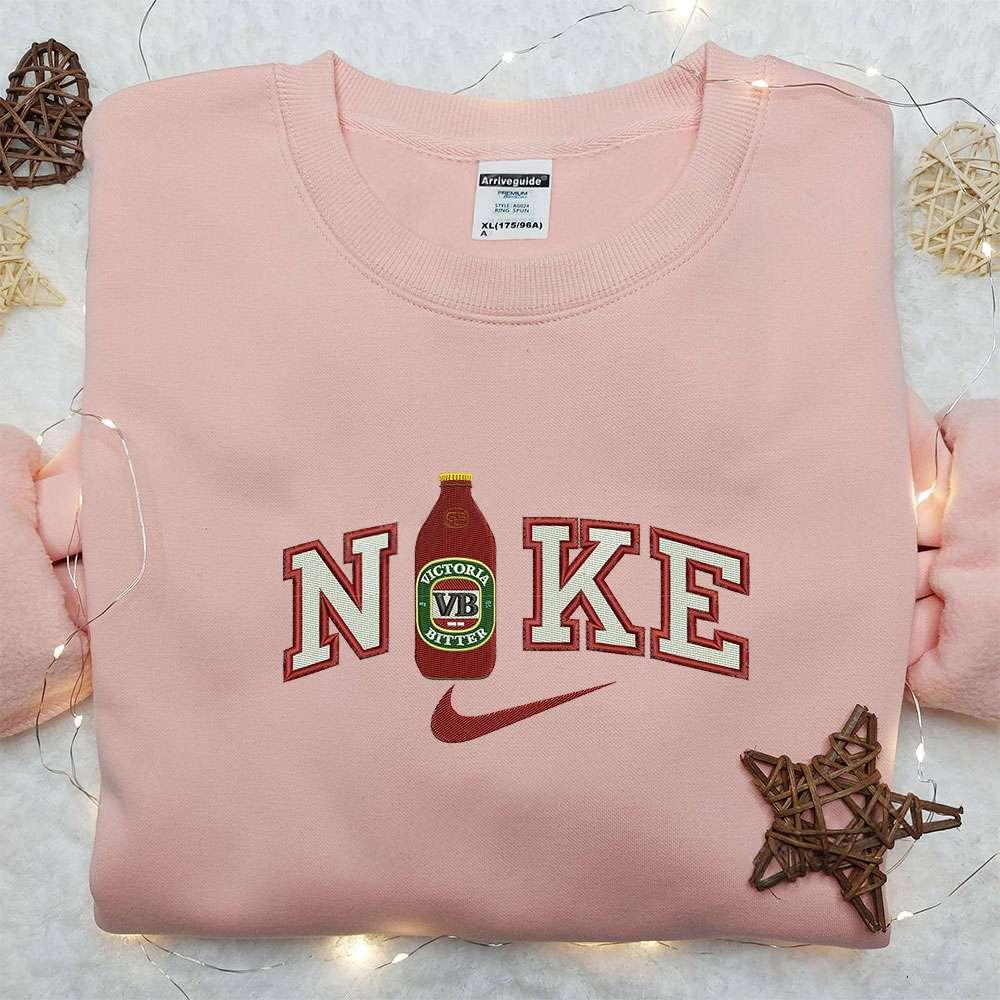 Victoria Bottle x Nike Embroidered Hoodie Favorite Drink Embroidered Shirt Nike Inspired Embroidered Shirt