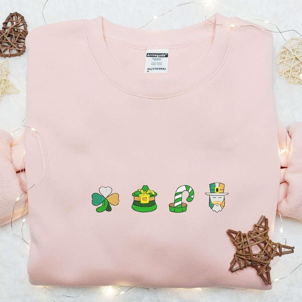 Saint Patricks Day Elements Embroidered Shirt Saint Patricks Day Embroidered Hoodie Best Holiday Gift Ideas