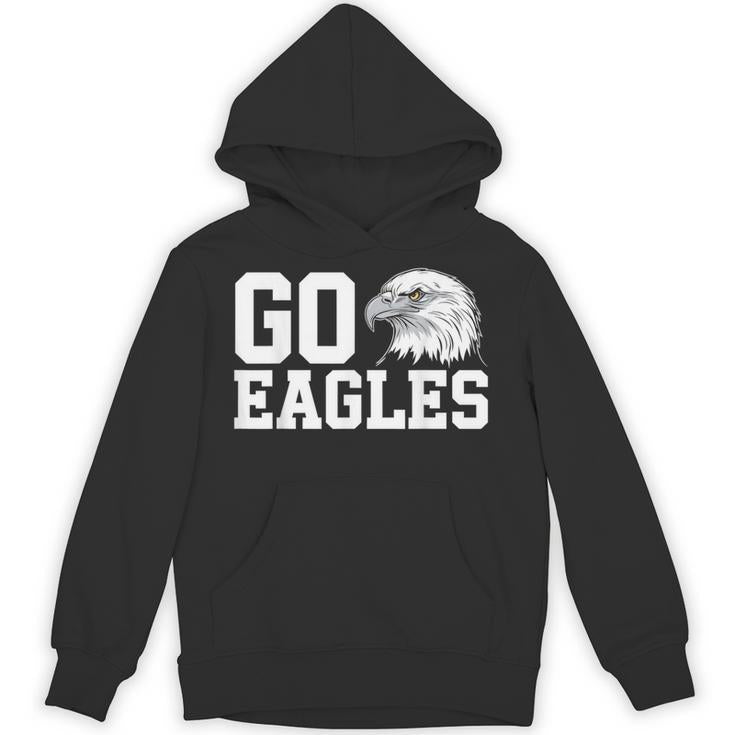 Go Eagles Mascot Bird Graphic Fan Apparel Unisex Hoodie