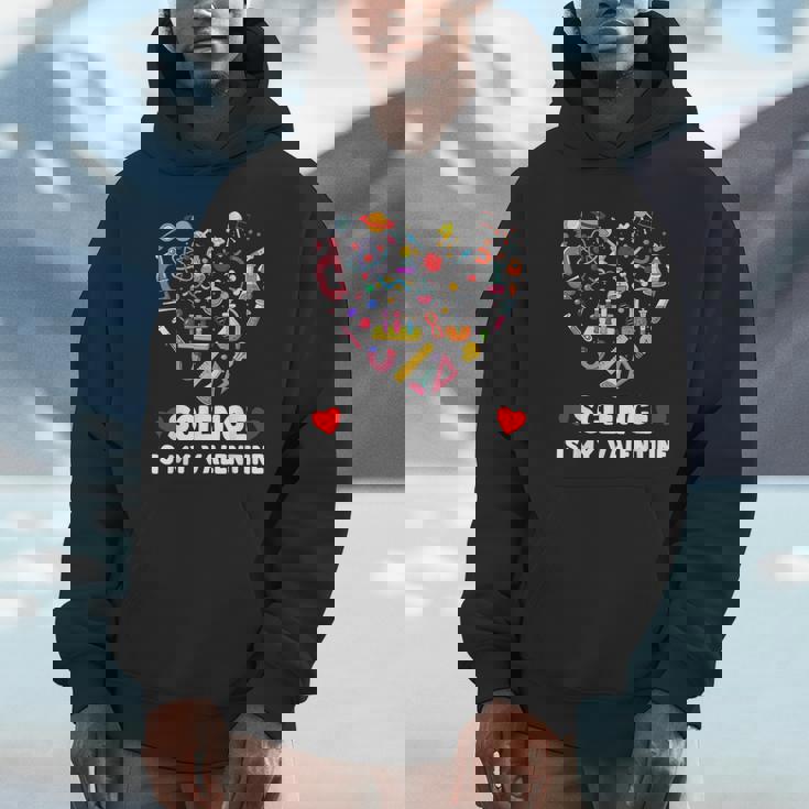 Heart Chemistry Science Lover Science Is My Valentine's Day Unisex Hoodie