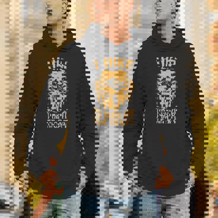 I Hike To Burn Off The CrazyRetro Camping Vintage Camper Unisex Hoodie