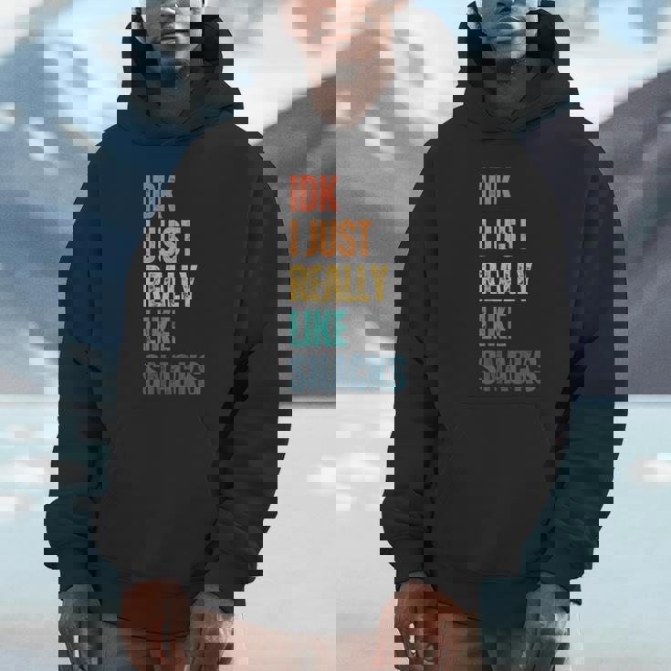 Idk I Just Really Like Snacks Vintage Unisex Hoodie