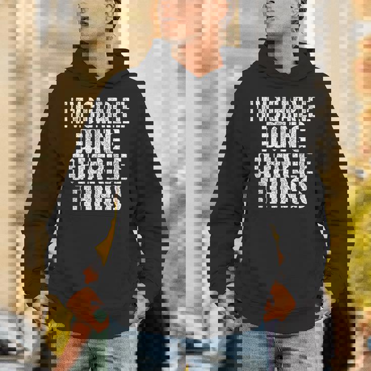 I'm Charlie Doing Charlie Things Saying Christmas Idea Unisex Hoodie