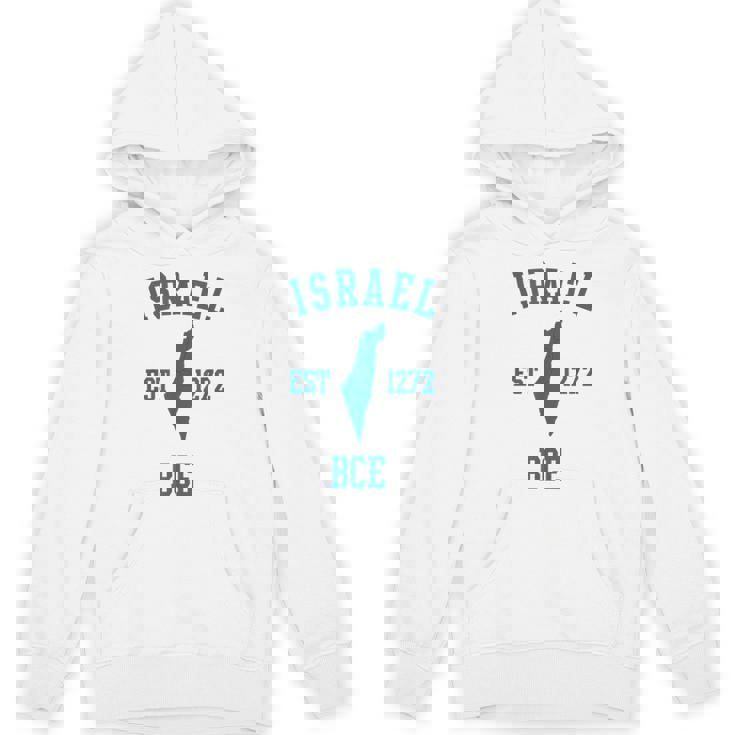 Israel Est 1272 Bce Hebrew Jewish State Passover Israel Map Unisex Hoodie