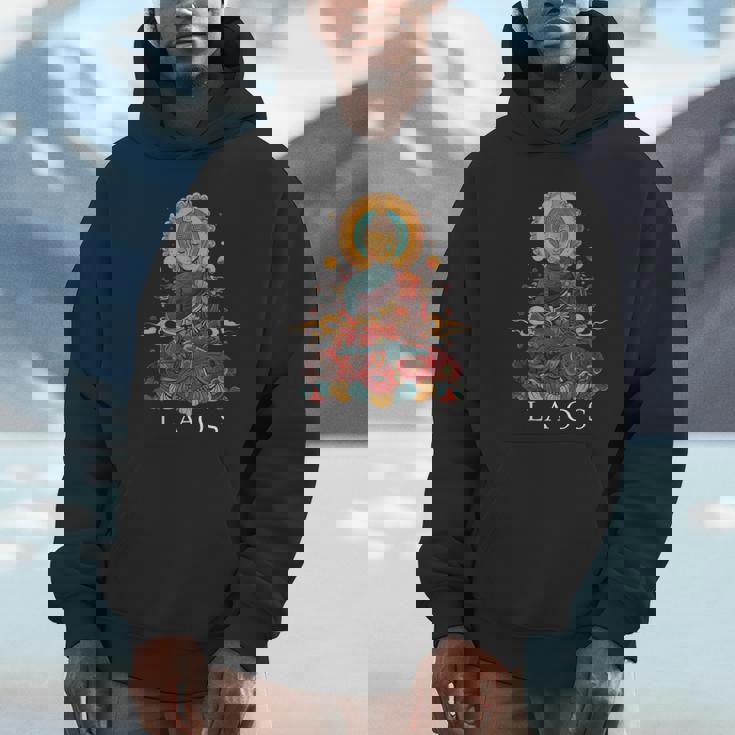 Laos Buddha Vintage Buddhist Souvenir Unisex Hoodie
