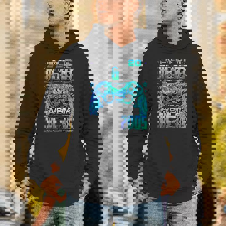 Level 20 Unlocked Awesome Since 2005 20Th Birthday Gaming Unisex Hoodie