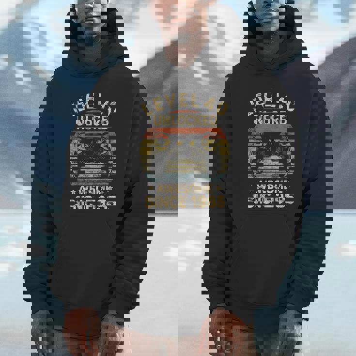 Level 40 Unlocked 40Th Birthday 40 Year Old Gamer Bday Unisex Hoodie