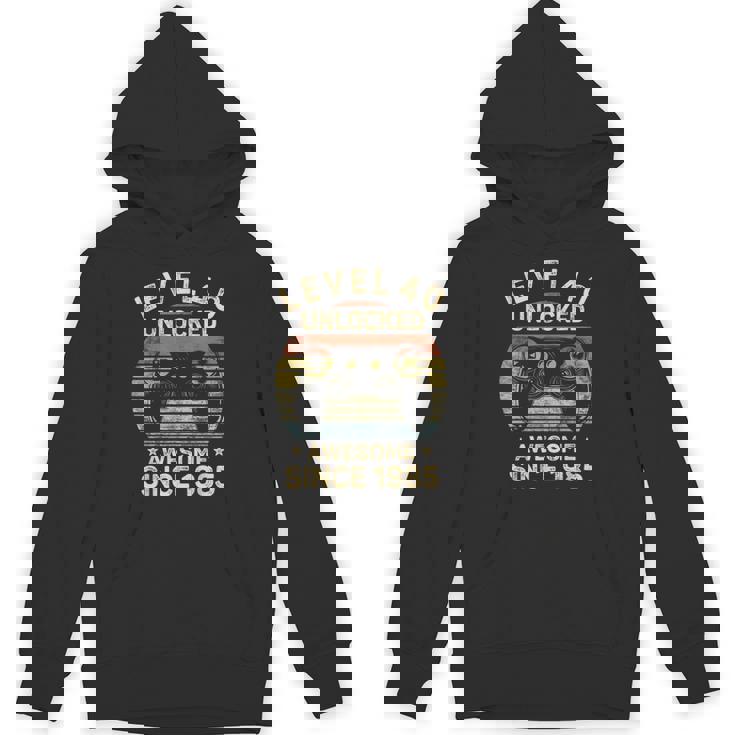 Level 40 Unlocked 40Th Birthday 40 Year Old Gamer Bday Unisex Hoodie