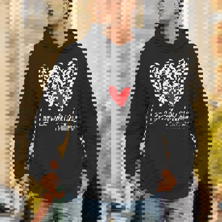 Love Never Fails Heart Valentines Day Unisex Hoodie