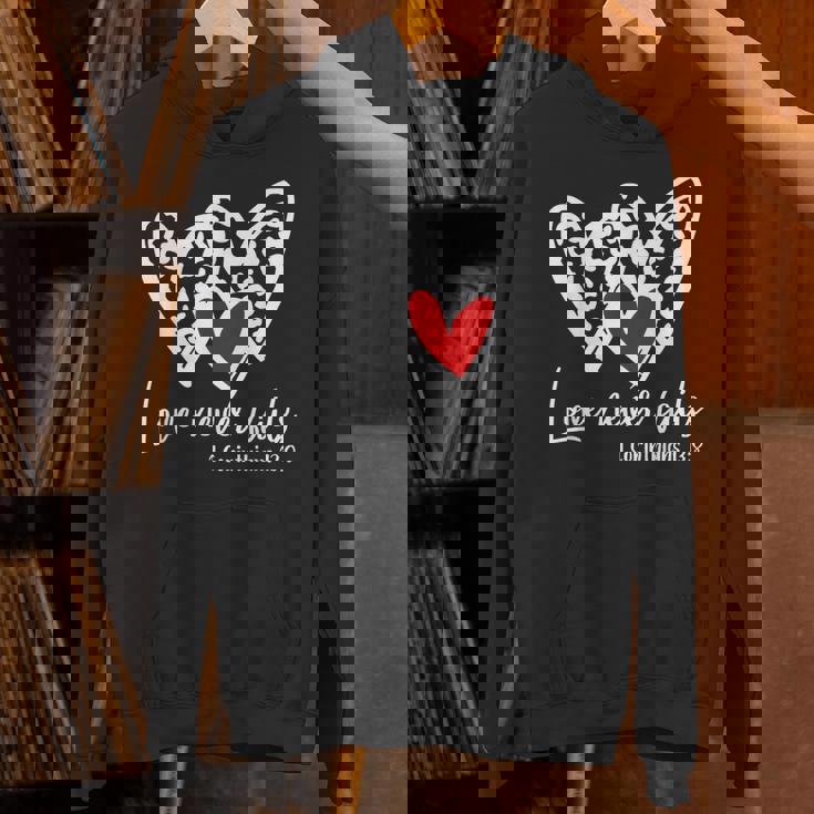 Love Never Fails Heart Valentines Day Unisex Hoodie