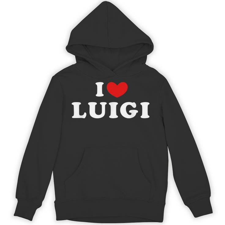 I Love Luigi I Heart Luigi Unisex Hoodie