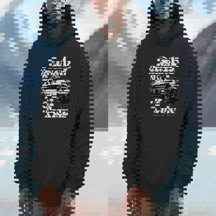 Obs 90S Lifted Crew Cab Easily Distracted By Old Trucks Unisex Hoodie