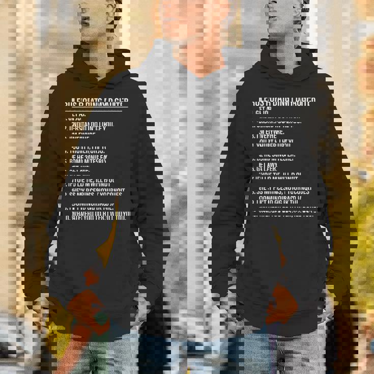 Rules For Dating My Daughter Dad Daughter On Back Unisex Hoodie