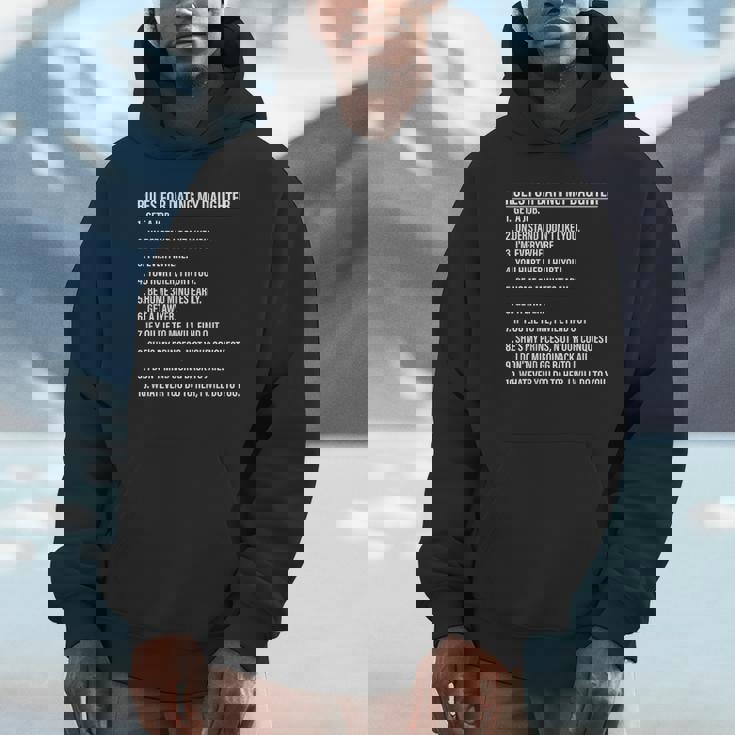 Rules For Dating My Daughter Dad Daughter On Back Unisex Hoodie