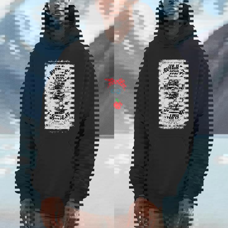 I Survived 100 Days Of School Its Fine Counselor Bleached Unisex Hoodie