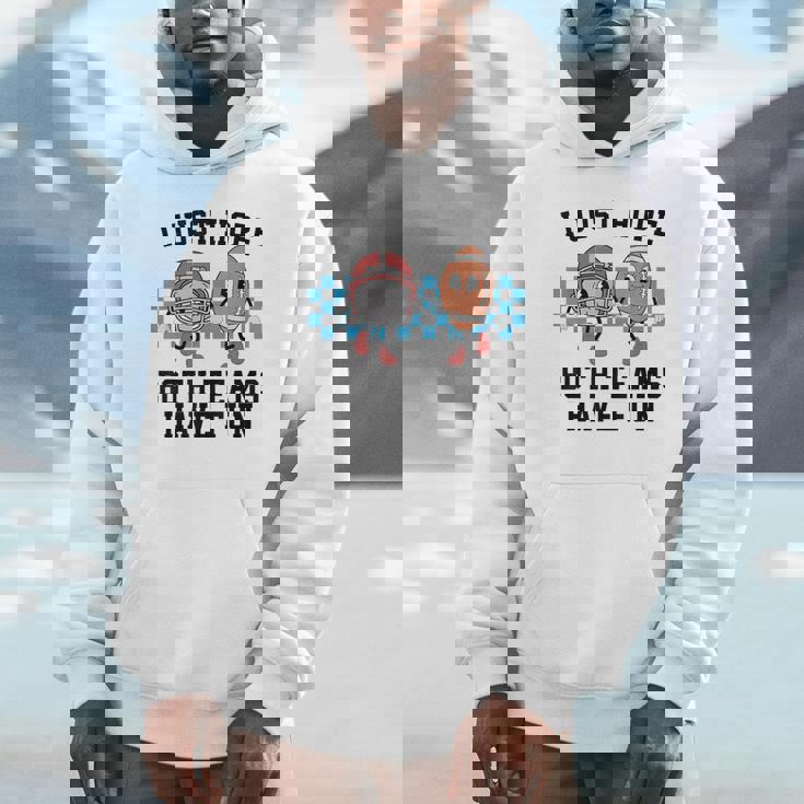 Both Teams Have Fun Cool Football Season Gameday Retro Unisex Hoodie