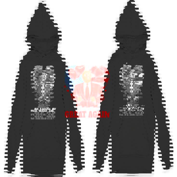 Make Valentine's Day Great Again Trump American Heart Unisex Hoodie