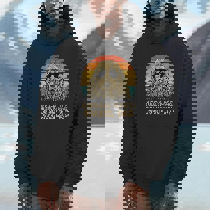 Vintage American Cocker Spaniel Dad Dog Lovers Father's Day Unisex Hoodie
