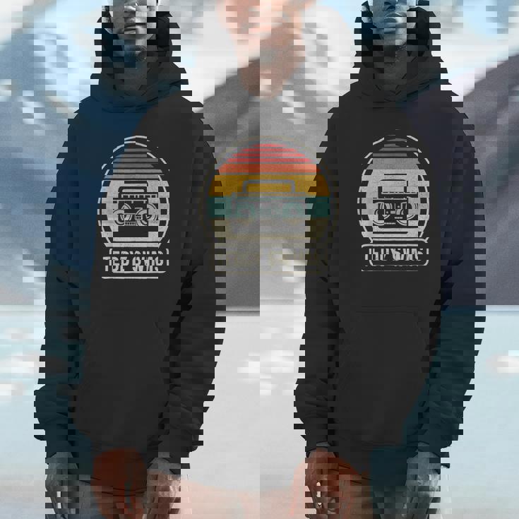 Vintage Cassette Tape Teddy Swims 90S Music Retro Sunset Unisex Hoodie