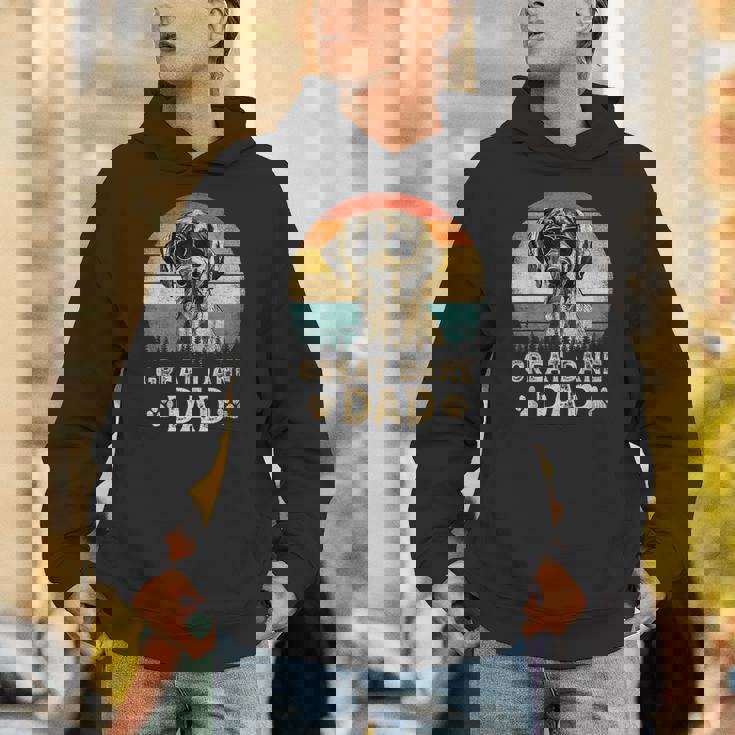 Vintage Great Dane Dad Dog Lovers Father's Day Unisex Hoodie