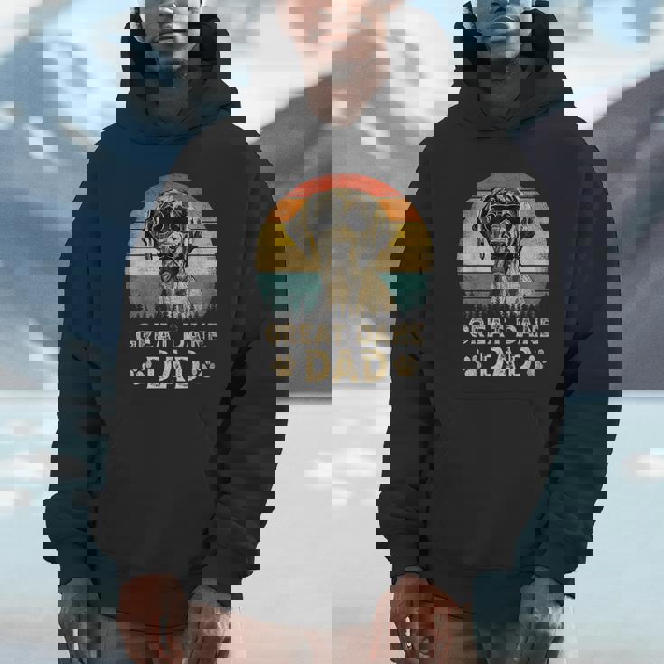 Vintage Great Dane Dad Dog Lovers Father's Day Unisex Hoodie