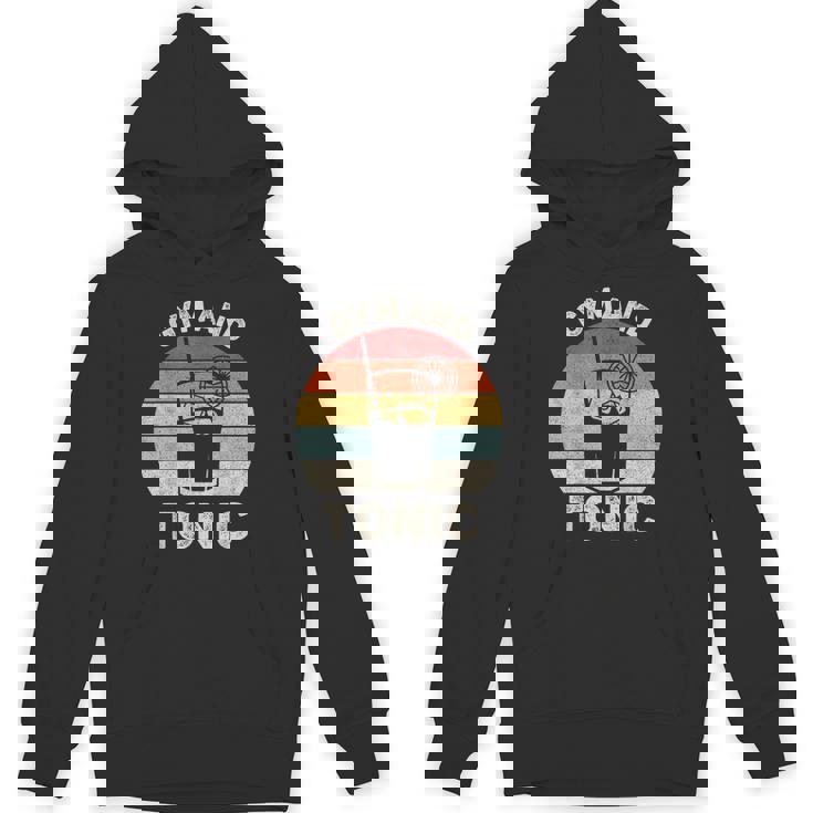 Vintage Retro Gym And Tonic Fitness Lovers Unisex Hoodie