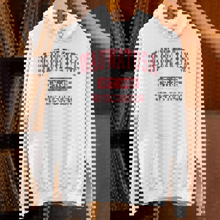 Wauwatosa Wisconsin Wi Vintage Sports Red Unisex Hoodie