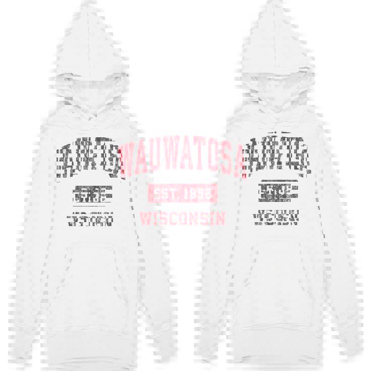 Wauwatosa Wisconsin Wi Vintage Sports Red Unisex Hoodie