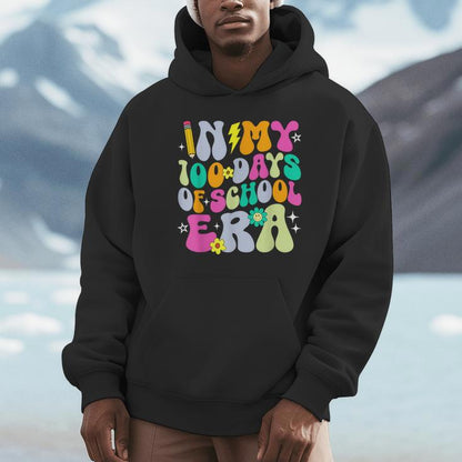 In My 100 Days Of School Era Retro 100Th Day Of School Unisex Hoodie
